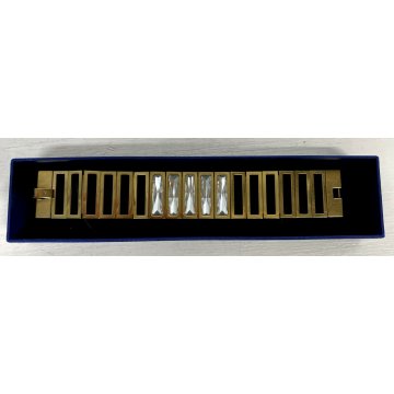 BRACCIALETTO bracciale SWAROVSKI gioiello oro CRISTALLO bracelet crystal vintage