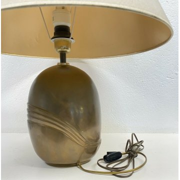LAMPADA TAVOLO BRONZO ESA FEDRIGOLLI DESIGN ANNI 70 LAMP VINTAGE 1970s ART DECO'