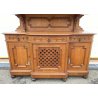ANTICA CREDENZA ALZATA LEGNO NOCE E LARICE PRIMI 900 SIDEBOARD EPOCA CERVO OLD