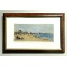 ANTICO DIPINTO OLIO F.Pagliazzi Marina di Viareggio SPIAGGIA NEOMACCHIAIOLO 1957
