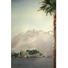 DIPINTO ACQUERELLO Isola Bella Borromeo STRESA VEDUTA LAGO MAGGIORE FIRMATO '900