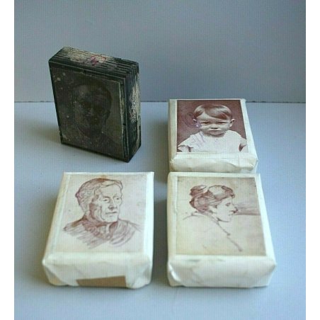 ANTICO LOTTO 4 MATRICE TIPOGRAFICA Andrea Zapelloni RITRATTO STRESA BORGOMANERO 