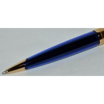 WATERMAN EDSON Penna Sfera BLU ZAFFIRO & ORO NEW BALLPOINT PEN COLLEZIONE RARA