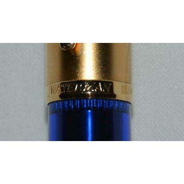 WATERMAN EDSON Penna Sfera BLU ZAFFIRO & ORO NEW BALLPOINT PEN COLLEZIONE RARA