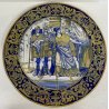 ANTICO PIATTO CERAMICA LUSTRO ITALIA GUALDO TADINO LUCA ROBBIA CLEOPATRA ANNI 30