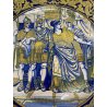 ANTICO PIATTO CERAMICA LUSTRO ITALIA GUALDO TADINO LUCA ROBBIA CLEOPATRA ANNI 30