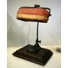 ANTICA LAMPADA  SCRIVANIA Ministeriale DESK TOP LAMP PARALUME TESSUTO ANNI '40s