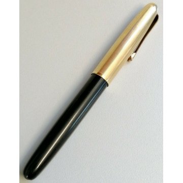 PENNA STILOGRAFICA Aurora 888 DUO CART nero LAMINATA ORO OLD GOLDEN FOUNTAIN PEN