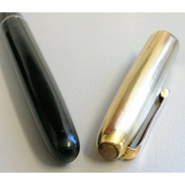 PENNA STILOGRAFICA Aurora 888 DUO CART nero LAMINATA ORO OLD GOLDEN FOUNTAIN PEN