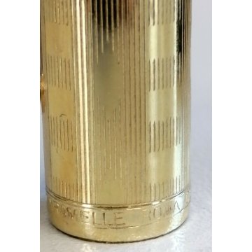 ANTICA PENNA RETRATTILE Stilografica Pubblicità CARAMELLE ROMA Safety ORO 18k.r.