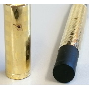 ANTICA PENNA RETRATTILE Stilografica Pubblicità CARAMELLE ROMA Safety ORO 18k.r.