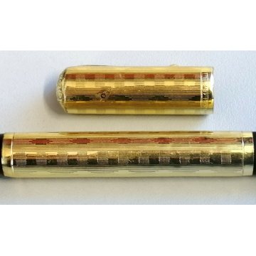 ANTICA PENNA RETRATTILE Stilografica Pubblicità CARAMELLE ROMA Safety ORO 18k.r.