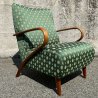 ANTICA POLTRONA VINTAGE STILE GUGLIELMO ULRICH ARMCHAIR LEGNO CURVATO 1960 OLD