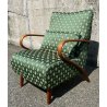 ANTICA POLTRONA VINTAGE STILE GUGLIELMO ULRICH ARMCHAIR LEGNO CURVATO 1960 OLD