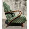 ANTICA POLTRONA VINTAGE STILE GUGLIELMO ULRICH ARMCHAIR LEGNO CURVATO 1960 OLD