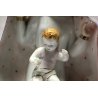 ANTICA SCULTURA Cristal Ceramica Ronzan MADONNA BAMBINO MATERNITA' ITALIA TORINO