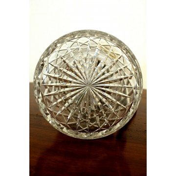 CARAFFA CRISTALLO SILVEPLATE crystal&silver GLASS WINE CARAFE DECANTER VINTAGE