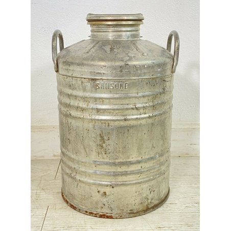 ANTICO BIDONE LATTE/OLIO SANSONE 25 LITRI FERRO 1900 MILK OIL CONTENITORE EPOCA