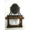 CONSOLLE BIEDERMEIER SECRETAIRE PETINEUSE SPECCHIO BASCULANTE LEGNO NOCE MOGANO 