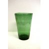 GRANDE VASO TRONCO-CONICO VETRO SOFFIATO Murano VERDE EMPOLI BULLICANTE ANNI '40