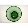 GRANDE VASO TRONCO-CONICO VETRO SOFFIATO Murano VERDE EMPOLI BULLICANTE ANNI '40