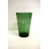 GRANDE VASO TRONCO-CONICO VETRO SOFFIATO Murano VERDE EMPOLI BULLICANTE ANNI '40
