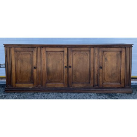 ANTICA GRANDE CREDENZA LEGNO NOCE MADIA EPOCA 1800 4 ANTE 1 CASSETTO SIDEBOARD