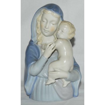 SCULTURA CERAMICA Madonna con Bambino METZLER ORTLOFF PORCELAIN FIGURINE GERMANY