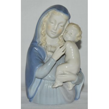 SCULTURA CERAMICA Madonna con Bambino METZLER ORTLOFF PORCELAIN FIGURINE GERMANY