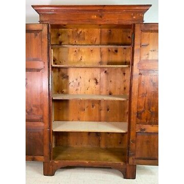 ANTICO ARMADIO PIEMONTESE ABETE GRISSINATO epoca 1800 GUARDAROBA DISPENSA OLD