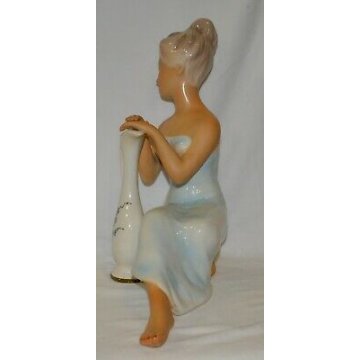 ANTICA SCULTURA Ceramica Ronzan ITALIA TORINO NUDO VENERE DONNA FIGURA LADY OLD