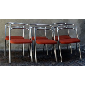 set 6 Sedie Originali Design Santi 1972 Santina Poltrona armchair sedia Zanotta