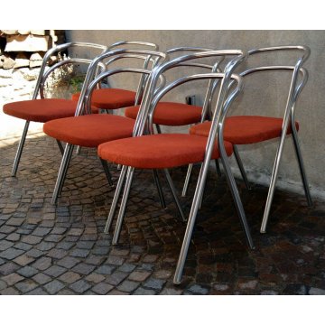 set 6 Sedie Originali Design Santi 1972 Santina Poltrona armchair sedia Zanotta