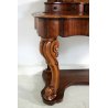 CONSOLLE BIEDERMEIER SECRETAIRE PETINEUSE SPECCHIO BASCULANTE LEGNO NOCE MOGANO 