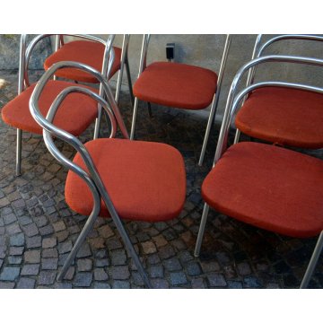 set 6 Sedie Originali Design Santi 1972 Santina Poltrona armchair sedia Zanotta