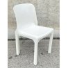 SEDIA SELENE VINTAGE ARTEMIDE DESIGN VICO MAGISTRETTI ANNI 60 BIANCA PLASTICA 