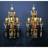 ANTICA COPPIA  APPLIQUE VETRO Murano LAMPADA MURO OLD GLASS WALL LAMP LIBERTY 