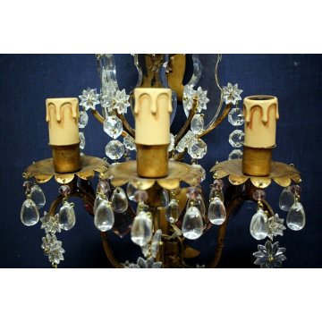 ANTICA COPPIA  APPLIQUE VETRO Murano LAMPADA MURO OLD GLASS WALL LAMP LIBERTY 