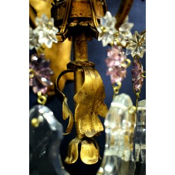 ANTICA COPPIA  APPLIQUE VETRO Murano LAMPADA MURO OLD GLASS WALL LAMP LIBERTY 