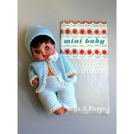 BAMBOLA MINI BABY DOLL FURGA Ninì e Nanà  VESTITO mod 2462 CATALOGO vintage '60