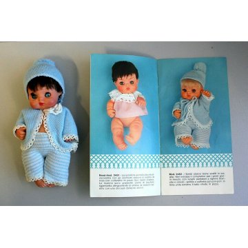 BAMBOLA MINI BABY DOLL FURGA Ninì e Nanà  VESTITO mod 2462 CATALOGO vintage '60