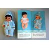 BAMBOLA MINI BABY DOLL FURGA Ninì e Nanà  VESTITO mod 2462 CATALOGO vintage '60