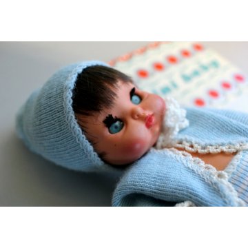 BAMBOLA MINI BABY DOLL FURGA Ninì e Nanà  VESTITO mod 2462 CATALOGO vintage '60