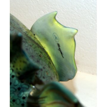 GRANDE PESCE TROPICALE CERAMICA MANGANI GIULIA FIRENZA FIRMATO SCULTURA EPOCA