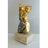 SCULTURA BRONZO Enrico Manera FIRMA 3/100 BUSTO DONNA  ARTE CONTEMPORANEA '70
