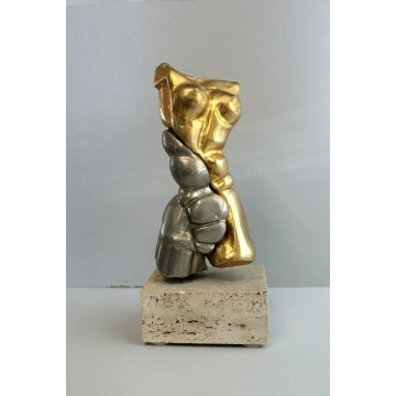 SCULTURA BRONZO Enrico Manera FIRMA 3/100 BUSTO DONNA  ARTE CONTEMPORANEA '70