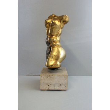 SCULTURA BRONZO Enrico Manera FIRMA 3/100 BUSTO DONNA  ARTE CONTEMPORANEA '70