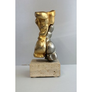 SCULTURA BRONZO Enrico Manera FIRMA 3/100 BUSTO DONNA  ARTE CONTEMPORANEA '70