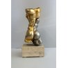 SCULTURA BRONZO Enrico Manera FIRMA 3/100 BUSTO DONNA  ARTE CONTEMPORANEA '70