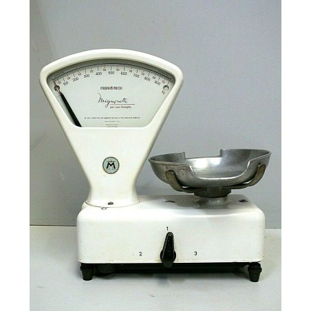 BILANCIA  VINTAGE Mignonette Macchi Italiana PORTATA 3 KG BIANCO/AVORIO  '50/'60